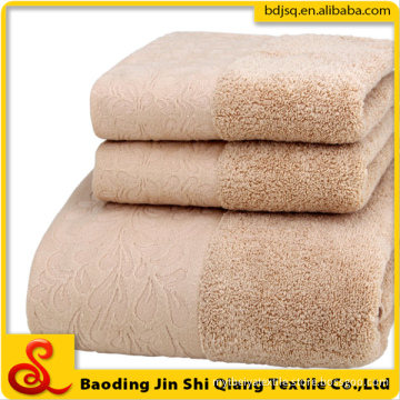 wholesale 100% cotton light gray wedding towel set with box